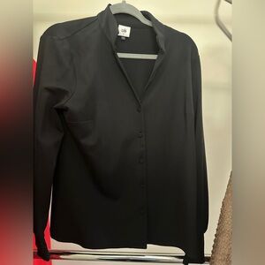 Cabi Black Composer Top Blouse Shacket